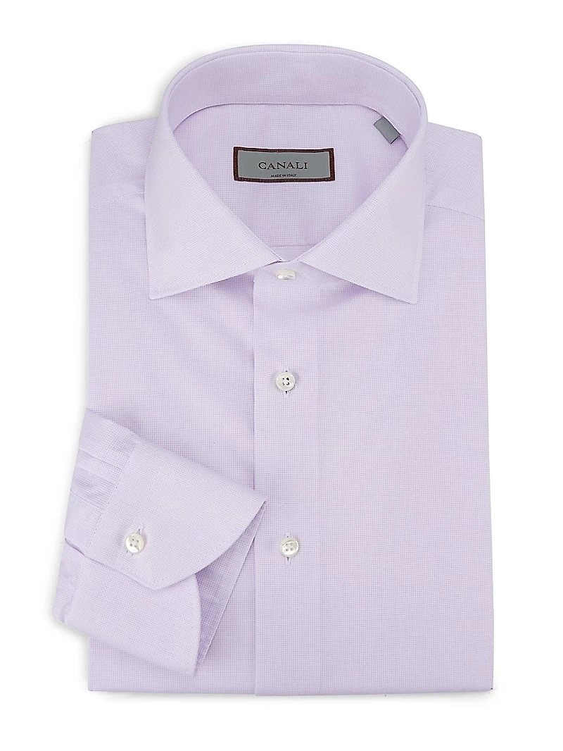 Textured Cotton Dress Shirt