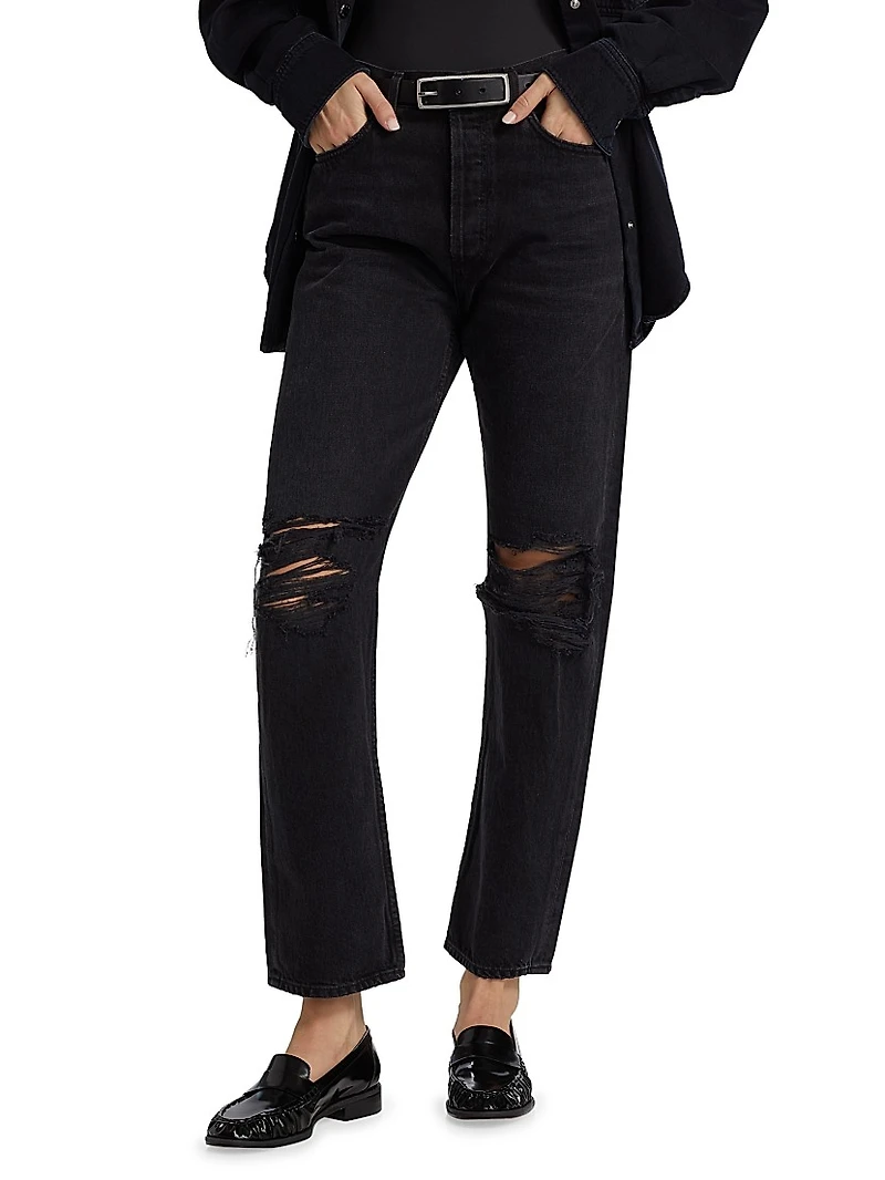 90'S High-Rise Straight-Leg Jeans