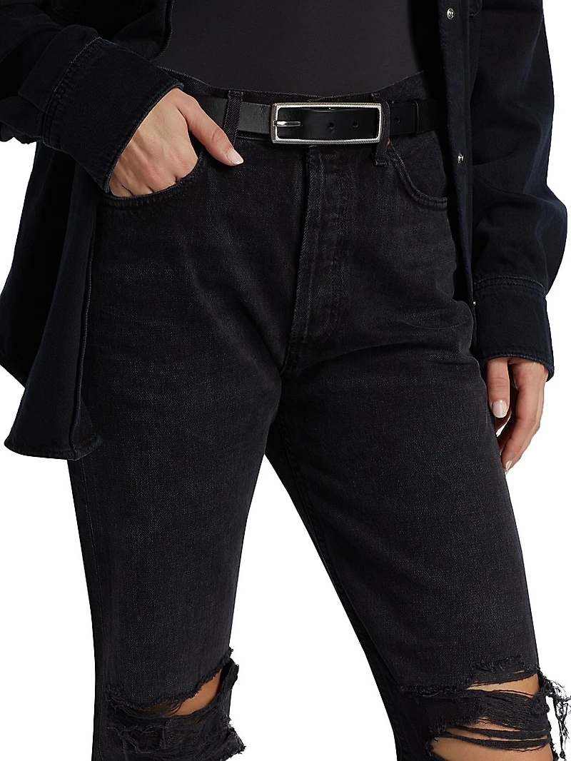 90'S High-Rise Straight-Leg Jeans