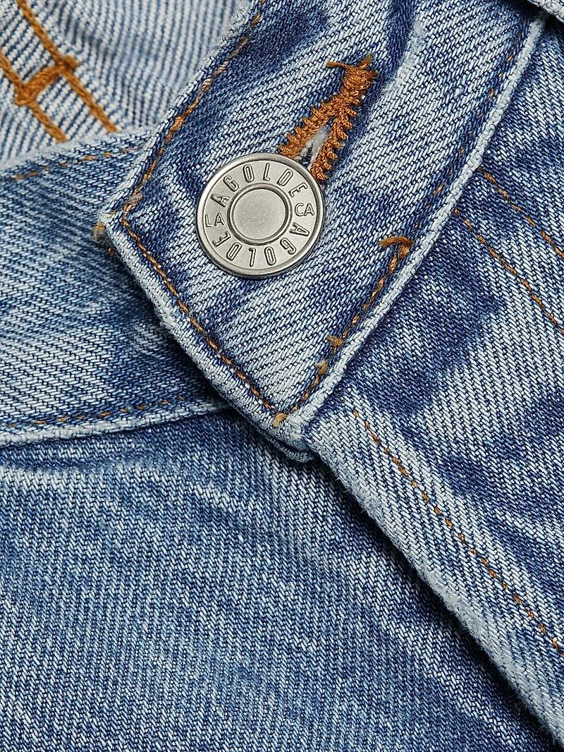 V-Waist Baggy Straight Jeans