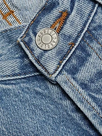 V-Waist Baggy Straight Jeans