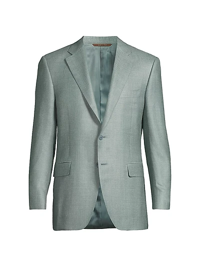 Lux Solid Diagonal Weave Sportcoat