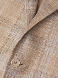 Plaid Wool-Silk-Linen Classic-Fit Sportcoat