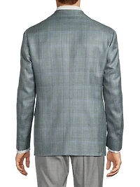 Plaid Wool-Silk-Linen Sport Coat