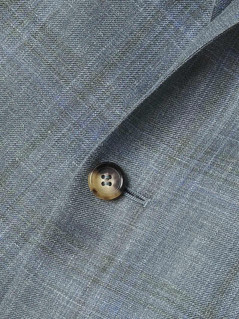 Plaid Wool-Silk-Linen Sport Coat