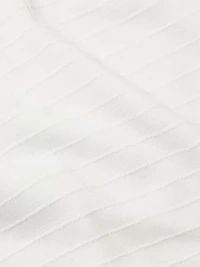 Silk-Cotton Textured Grid T-Shirt