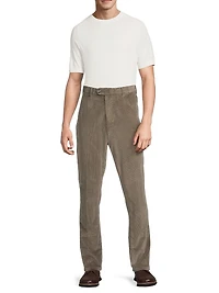 Silk-Cotton Textured Grid T-Shirt