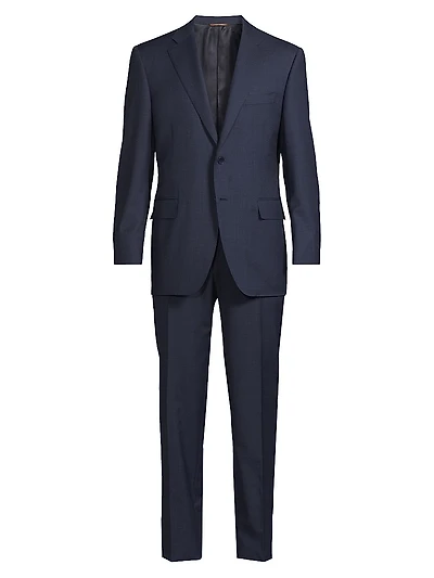 Microcheck Classic-Fit Wool Suit
