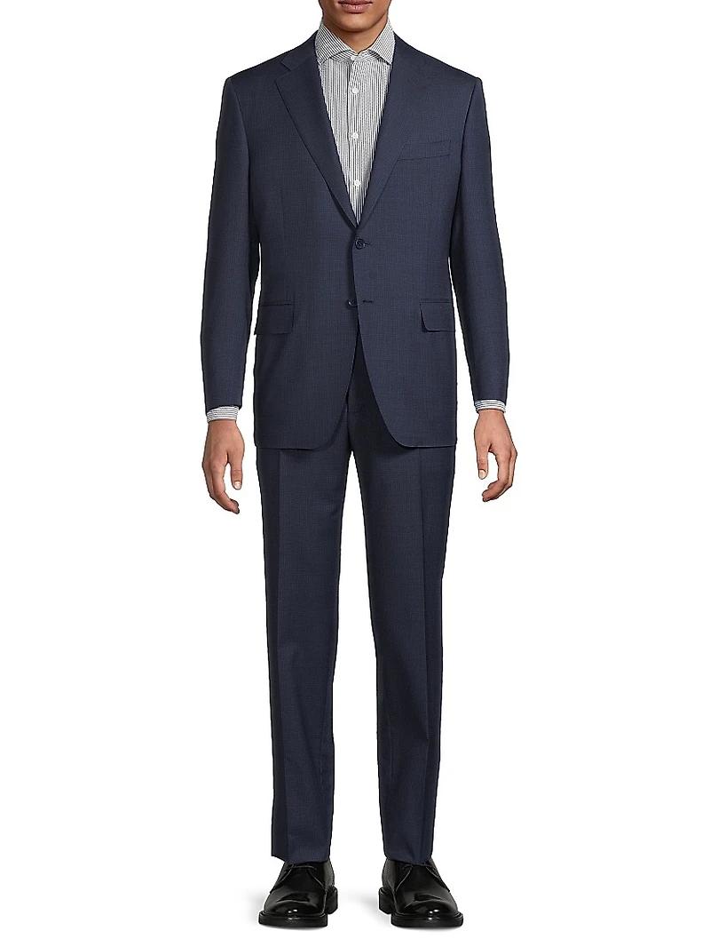 Microcheck Classic-Fit Wool Suit