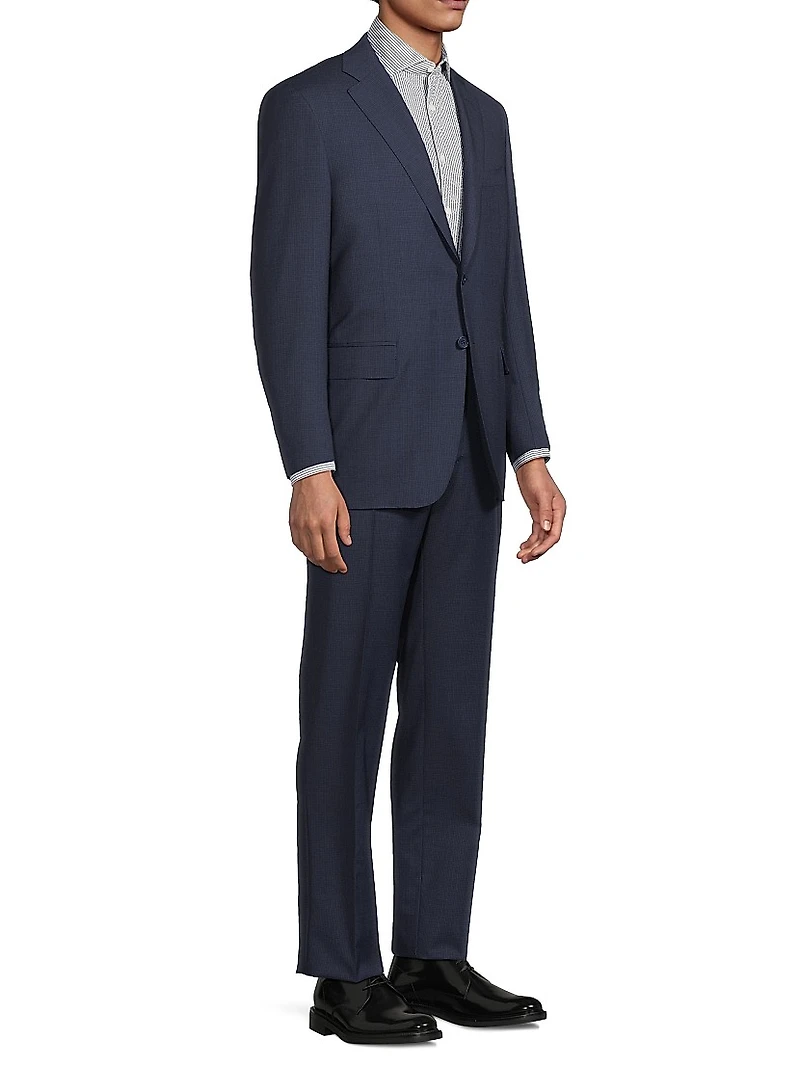 Microcheck Classic-Fit Wool Suit