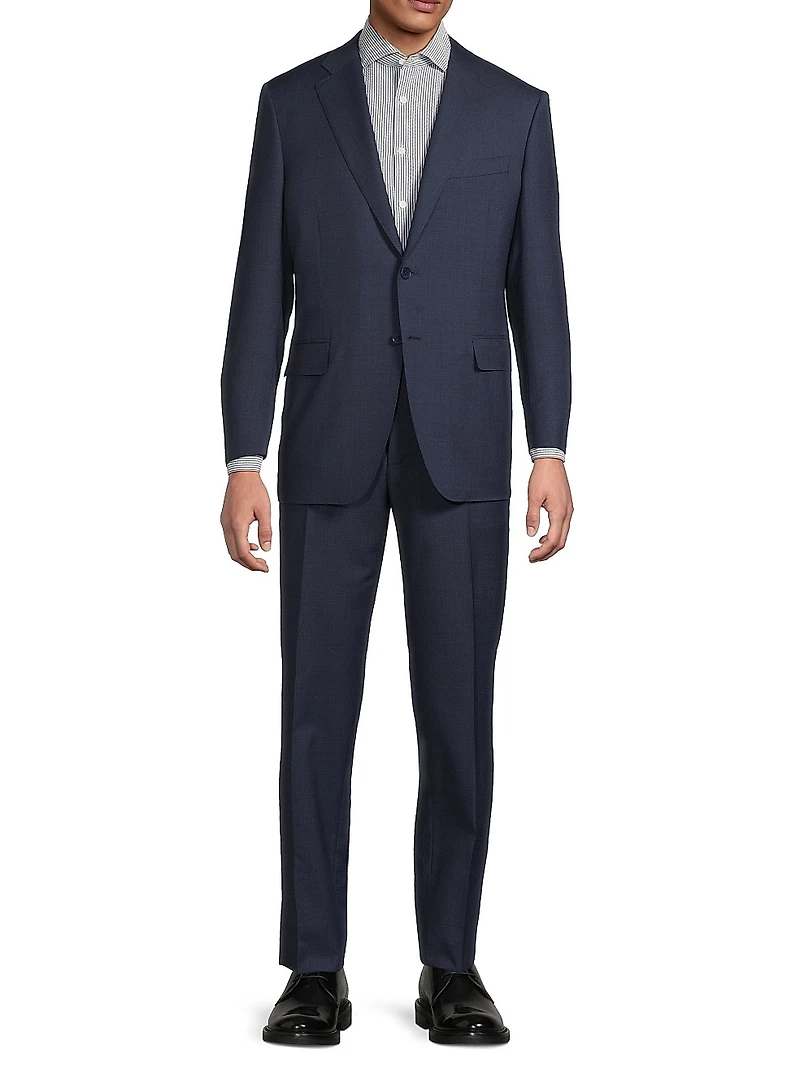 Microcheck Classic-Fit Wool Suit