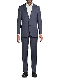 Plaid Wool Modern-Fit Suit