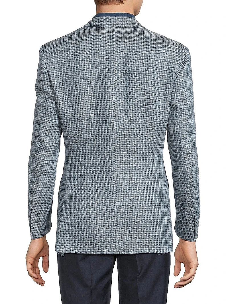 Houndstooth Linen-Wool Sportcoat