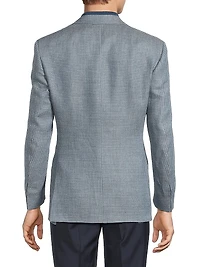 Houndstooth Linen-Wool Sportcoat