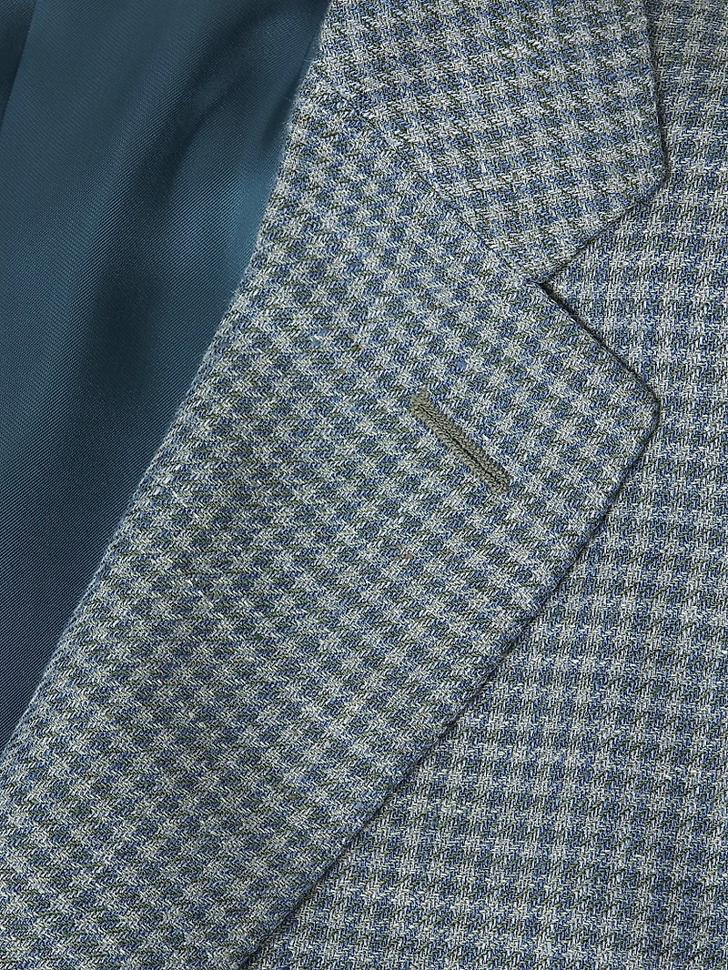 Houndstooth Linen-Wool Sportcoat