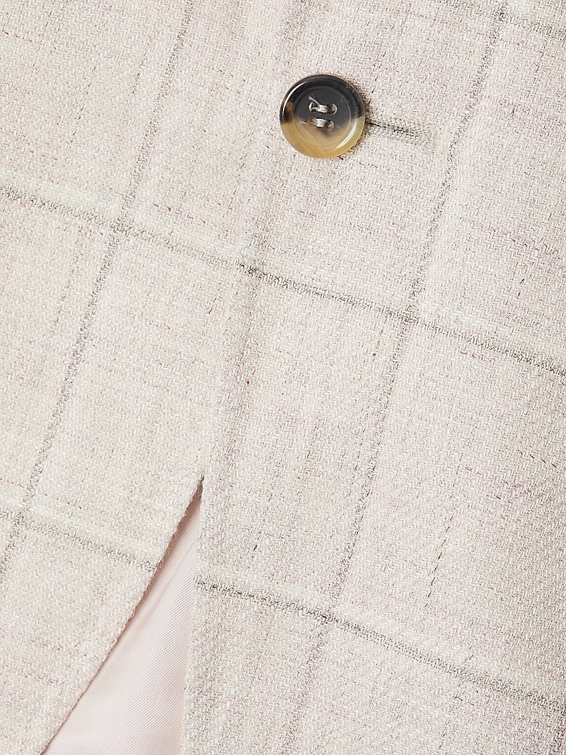 Windowpane Linen-Wool Sportcoat