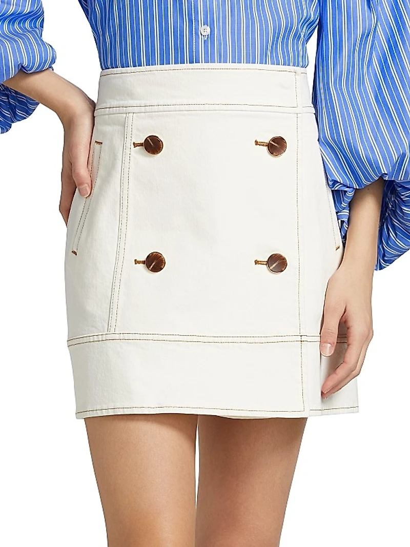 Court Denim Miniskirt