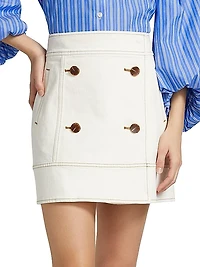 Court Denim Miniskirt