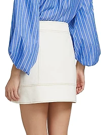 Court Denim Miniskirt