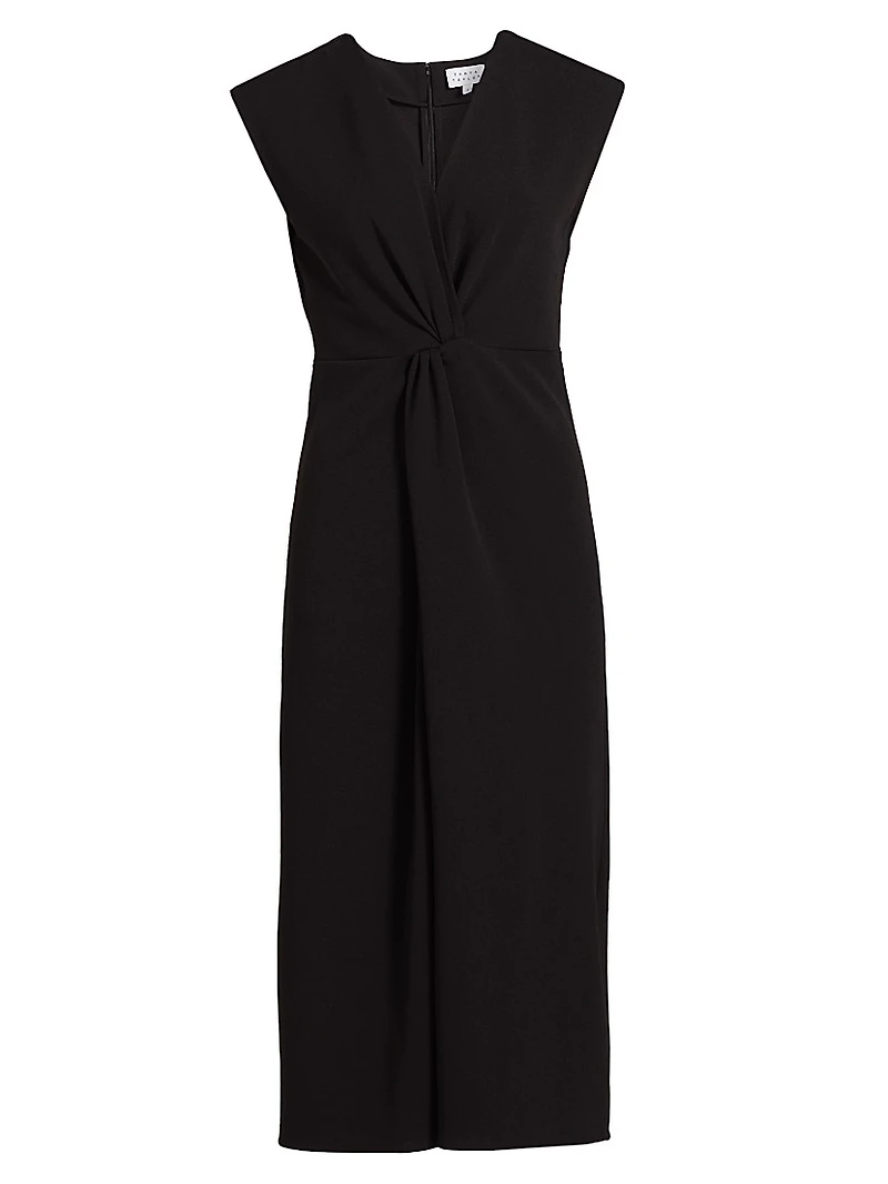 Damien Scuba Crepe Midi-Dress
