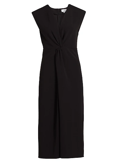 Damien Scuba Crepe Midi-Dress