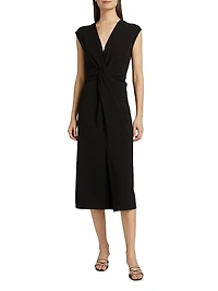 Damien Scuba Crepe Midi-Dress