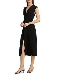 Damien Scuba Crepe Midi-Dress