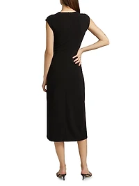 Damien Scuba Crepe Midi-Dress