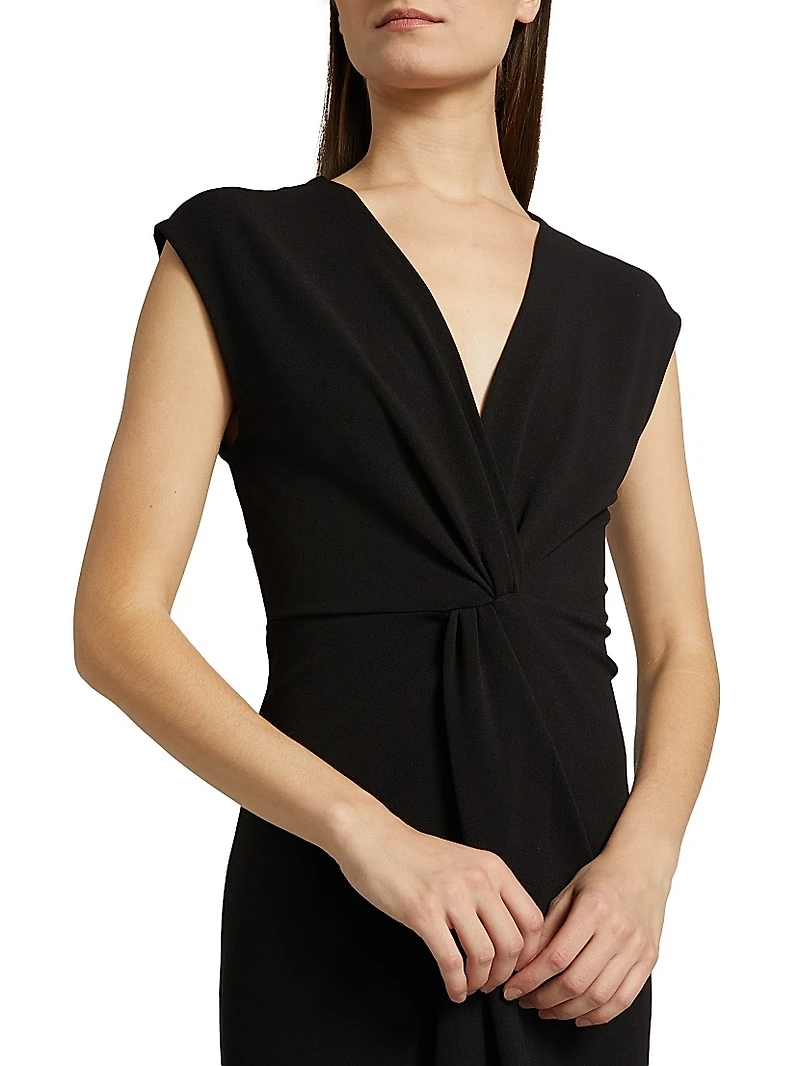 Damien Scuba Crepe Midi-Dress