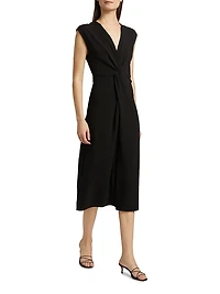 Damien Scuba Crepe Midi-Dress
