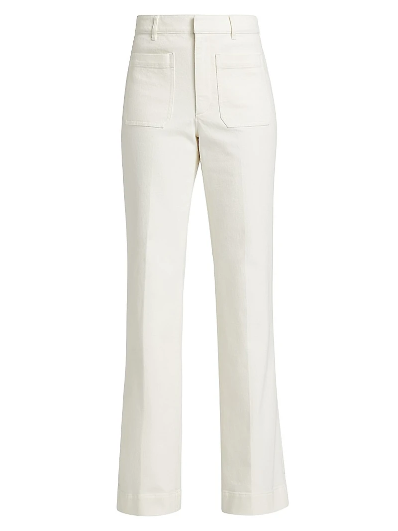 Nicole Stretch-Twill Flare Pants