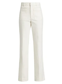 Nicole Stretch-Twill Flare Pants