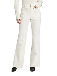 Nicole Stretch-Twill Flare Pants