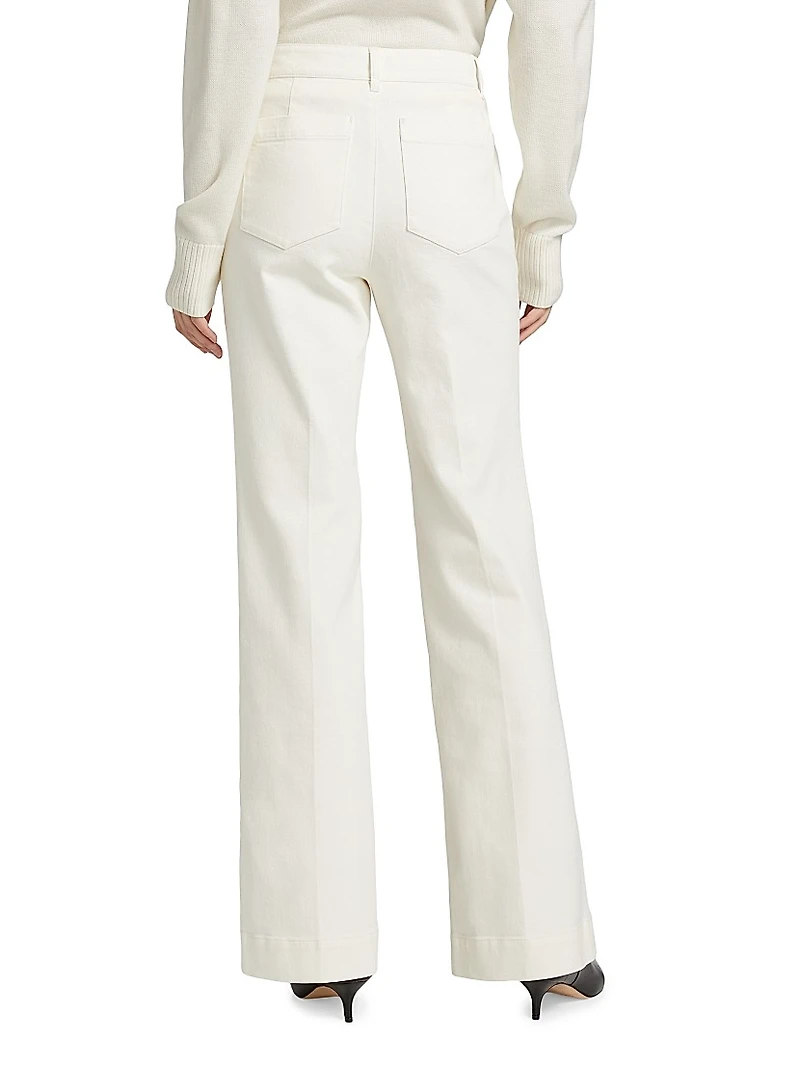 Nicole Stretch-Twill Flare Pants