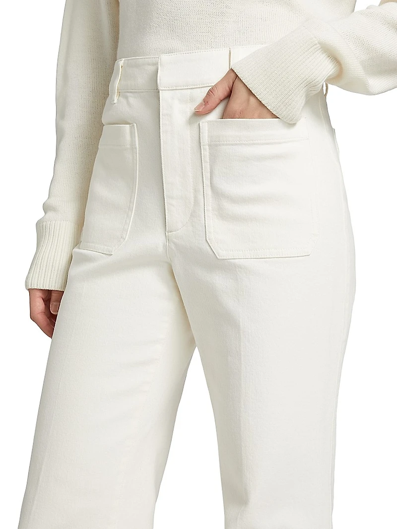 Nicole Stretch-Twill Flare Pants