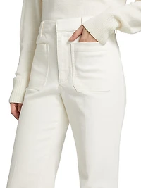Nicole Stretch-Twill Flare Pants