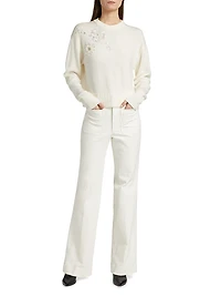 Nicole Stretch-Twill Flare Pants