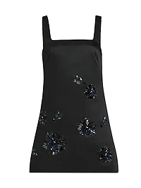 Barton Embellished Satin Minidress