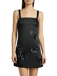 Barton Embellished Satin Minidress