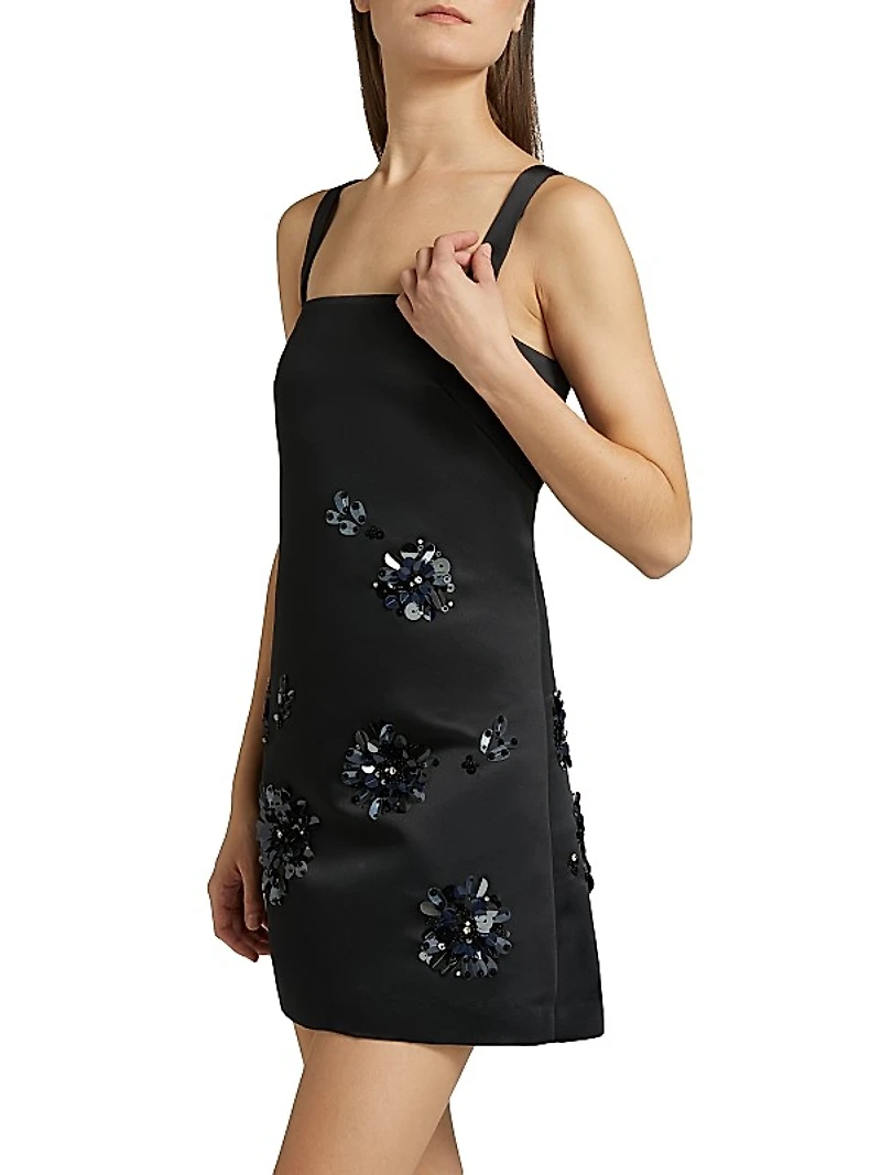 Barton Embellished Satin Minidress