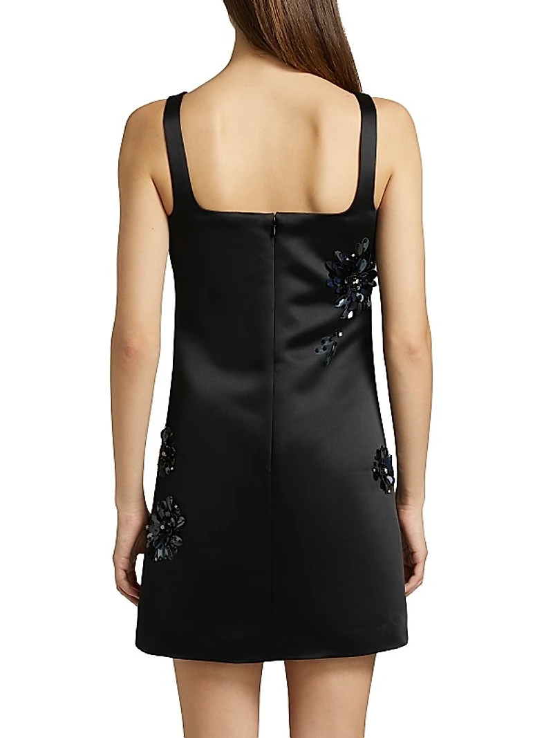 Barton Embellished Satin Minidress