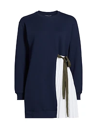 Callie Mix Media Tie Minidress