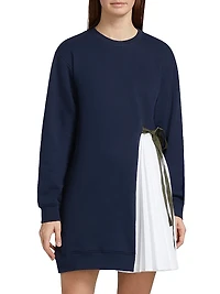 Callie Mix Media Tie Minidress