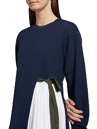 Callie Mix Media Tie Minidress