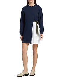 Callie Mix Media Tie Minidress