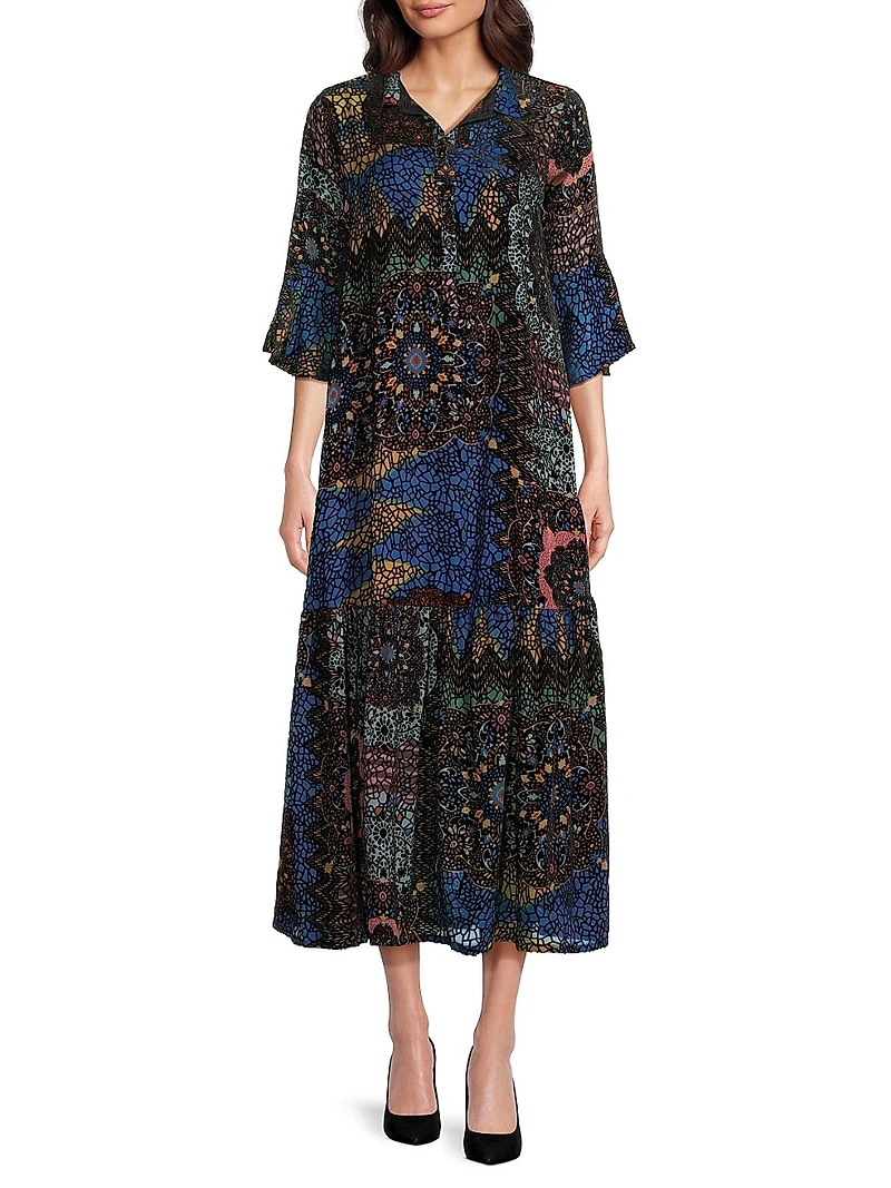 Nash Paisley Midi-Dress