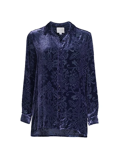 Misty Floral Velour Shirt