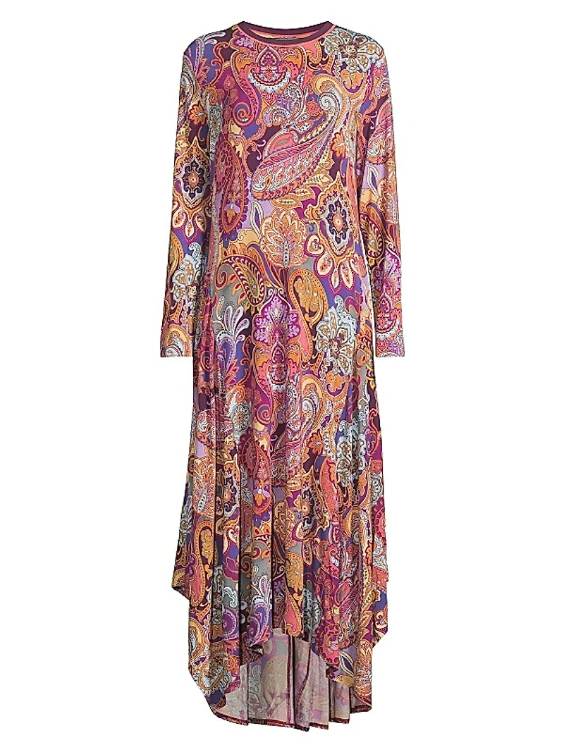 The Janie Paisley Knit Maxi-Dress