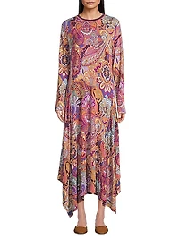 The Janie Paisley Knit Maxi-Dress