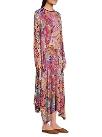 The Janie Paisley Knit Maxi-Dress